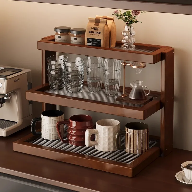 Coffee Tea Place - Stojak na kubki na biurko, półka,