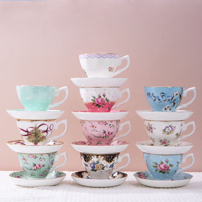 Coffee Tea Set - 1 szt. Francuski ceramiczny zestaw filiżanek