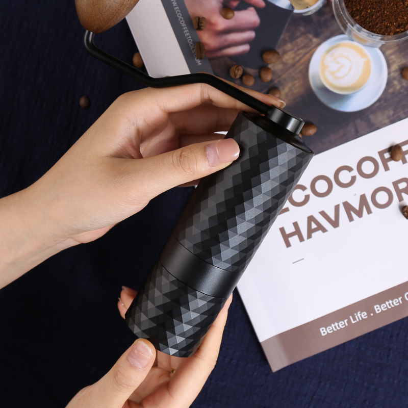 Burr Hand Grinder - Havmore CNC‑Carved Profesjonalny Regulowany Przenośny Ręczny