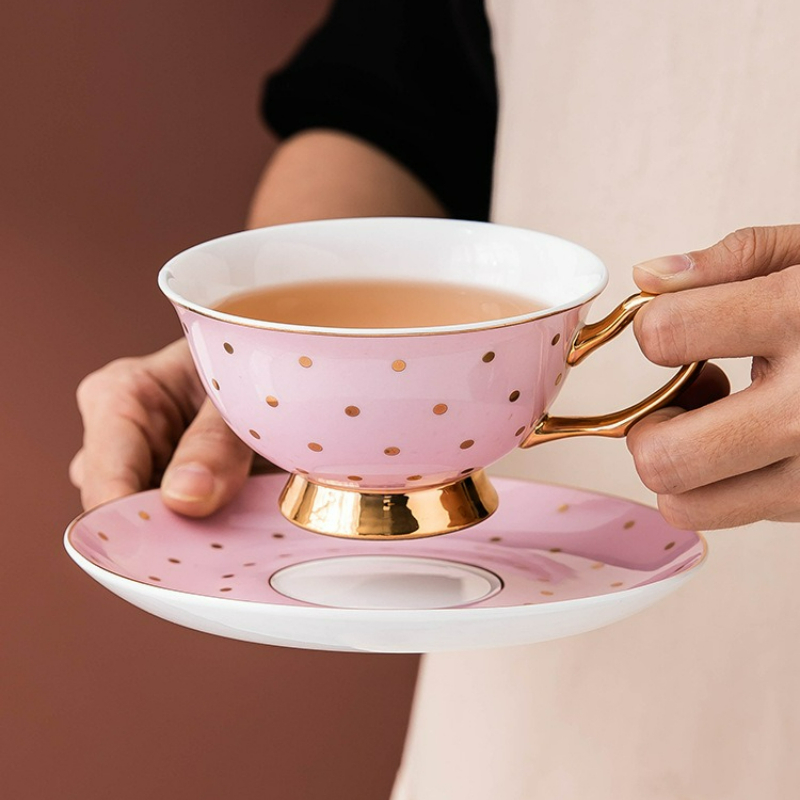 Ceramiczne różowe kubki do kaw – Coffee Tea Set recenzja i cena