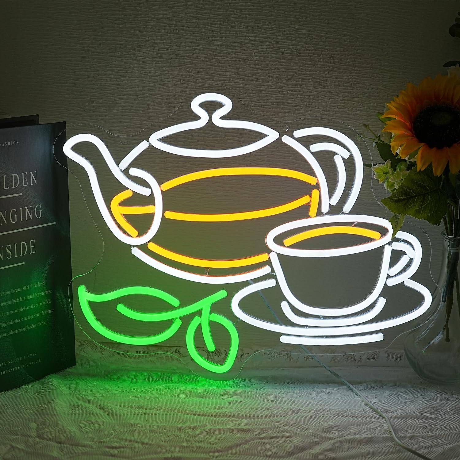 Neonowy napis „Tea” z możliwoś – Coffee Tea Plantation recenzja i cena