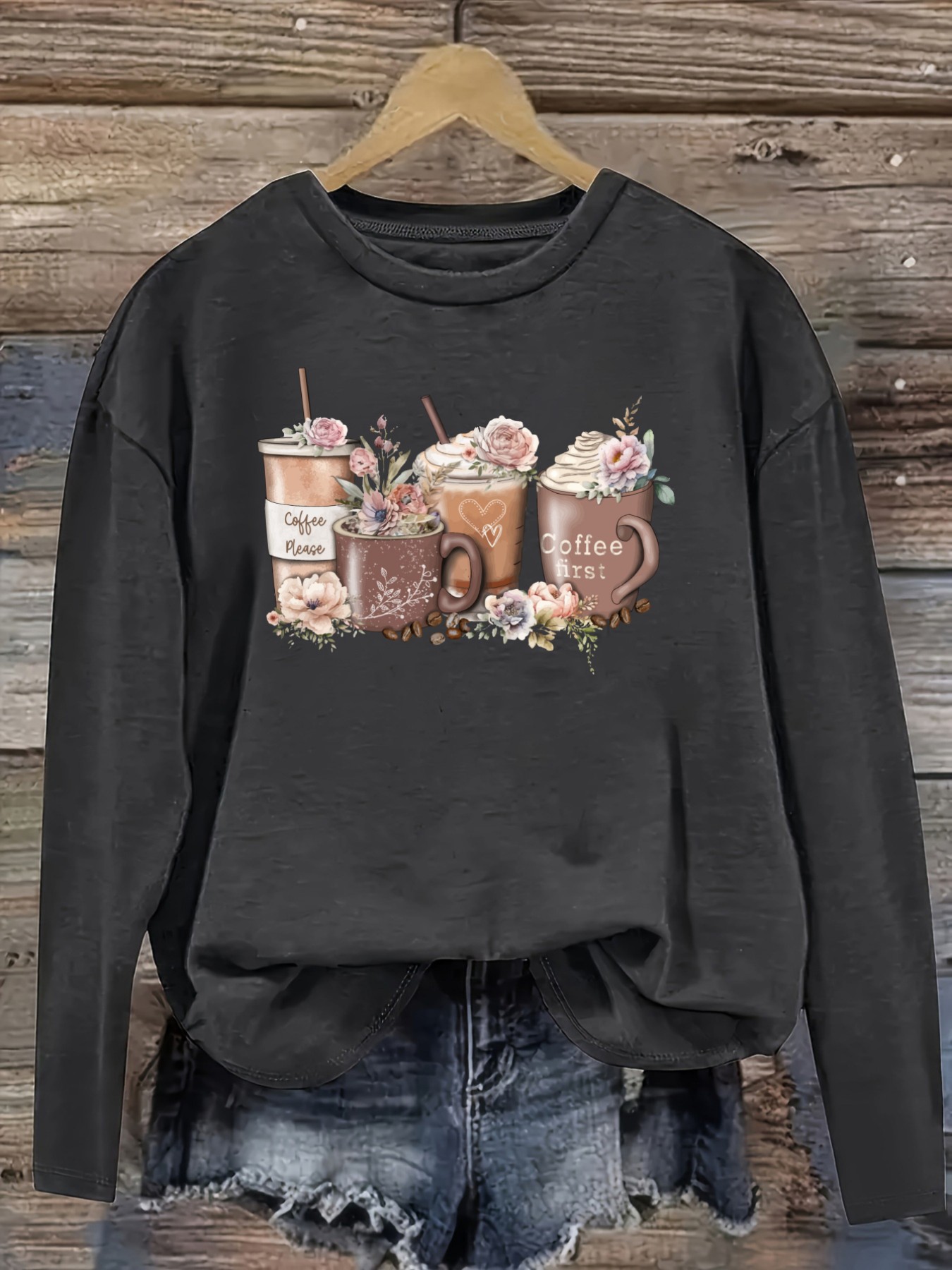 Damska codzienna koszulka z dł – Coffee & Tea Ken'S House recenzja i cena