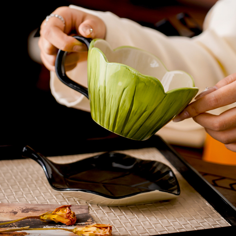 Nieregularny ręcznie malowany  – Coffee Tea Set recenzja i cena