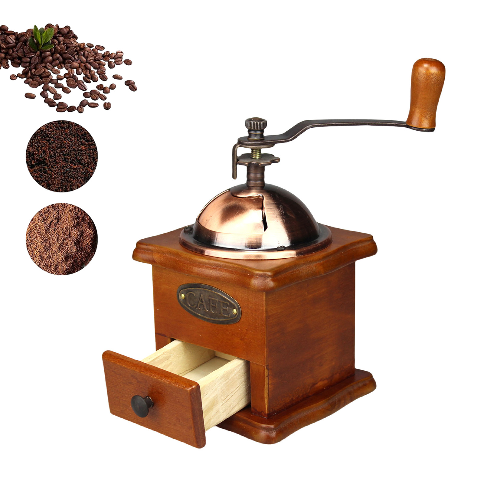 Antyczny ręczny młynek do kawy – Burr Hand Grinder recenzja i cena