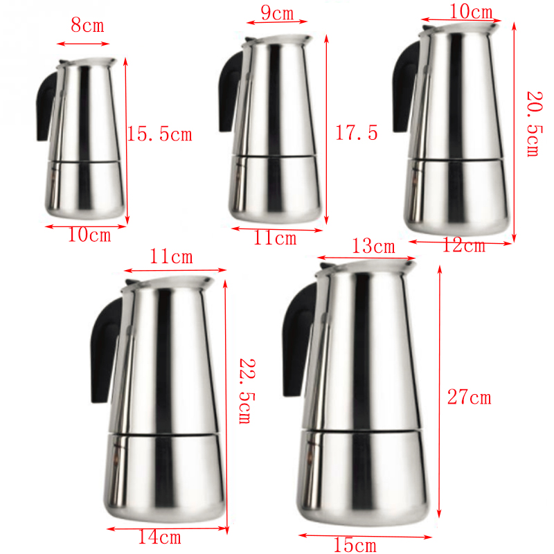 100ml/200ml/300ml/450ml/600ml  – Moka Pot Stove recenzja i cena